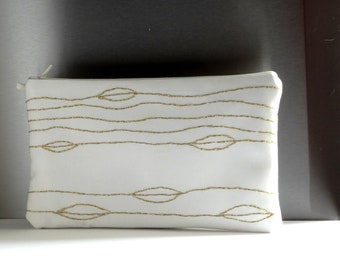 Bridal ivory clutch bag ,Ivory bride clutch  ,SALE   20 % OFF  ,gold embroidery  bride clutch purse,wedding  ivory clutch