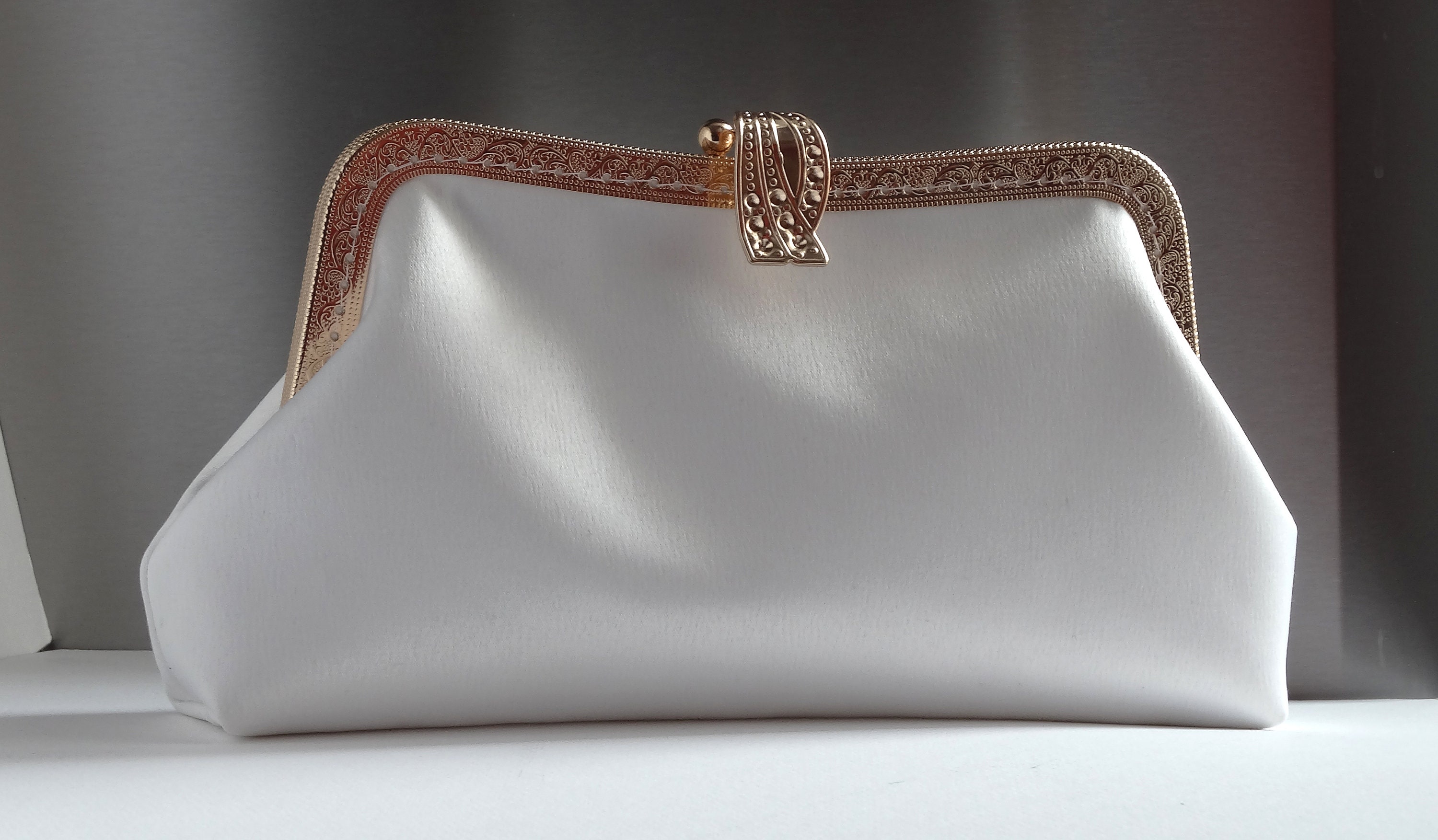 Bridal Clutch Ivory Bag Bridal Bag Clutch Ivory Satin Etsy UK