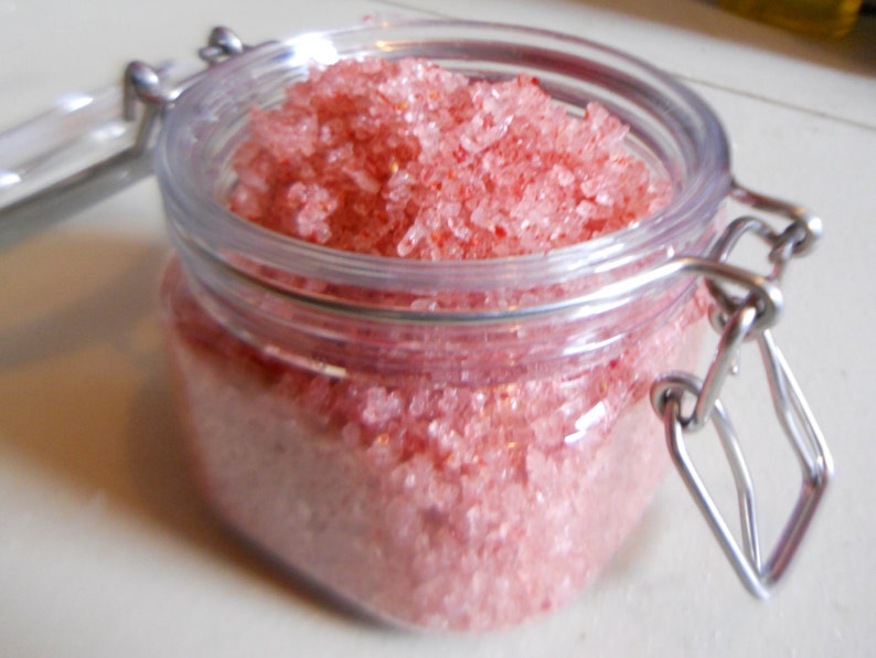 Strawberry Facial Scrub Sugar Scrub Face Scrub skincare toning clarifying healthy glow all natural image 2