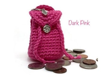 Mini Crochet Backpack Keychain made with 100% cotton yarn, NEW COLORS, a 1 inch keyring, and charm with a choice of colors handmade