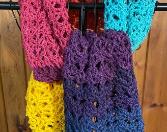 Rainbow Lacey Crochet Wrap