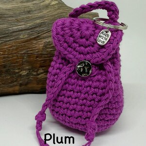 Mini Crochet Backpack Keychain - Cotton Yarn, Charm & Keyring