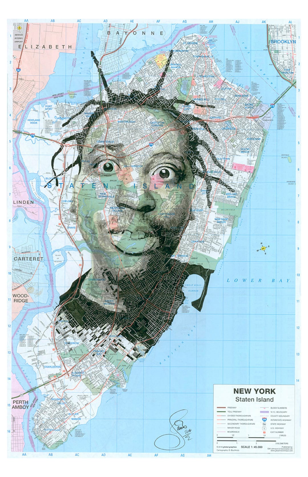 ODB On A Map Of Staten Island Etsy odb-on-a-map-of-staten-island-etsy