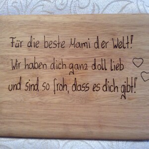 Brettchen für beste Mami, Omi, Oma, Geburtstag, Muttertag, Weihnachsgeschenk, individuelle Beschriftung ohne Aufpreis