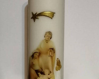 Christmas Candle - Holy Family