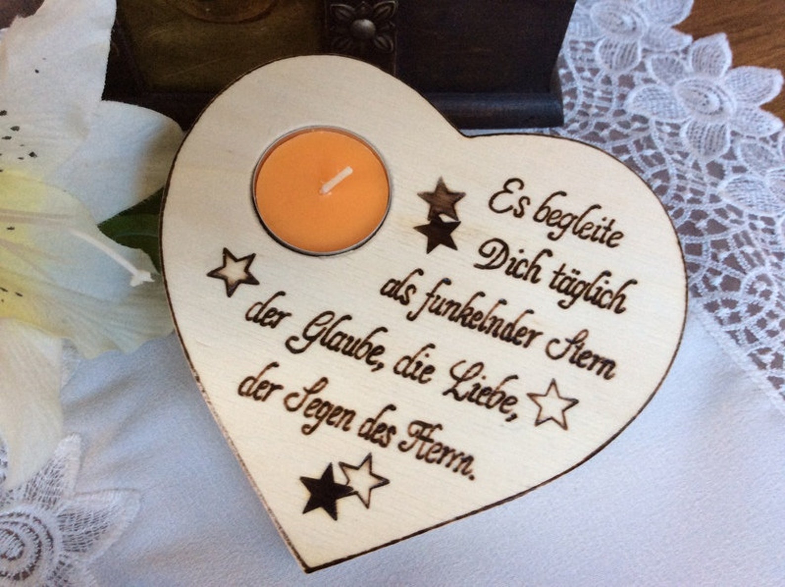 Herz für gute Freunde mit Spruch Etsy