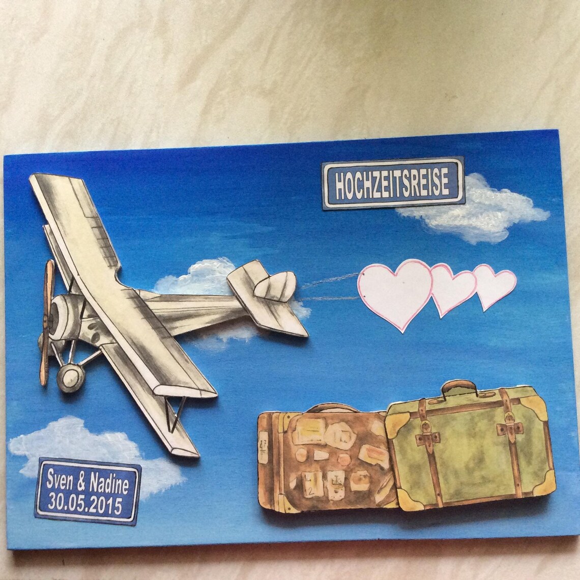 Geldgeschenk, Glückwunsch zum Flugschein, für Reise Etsy.de