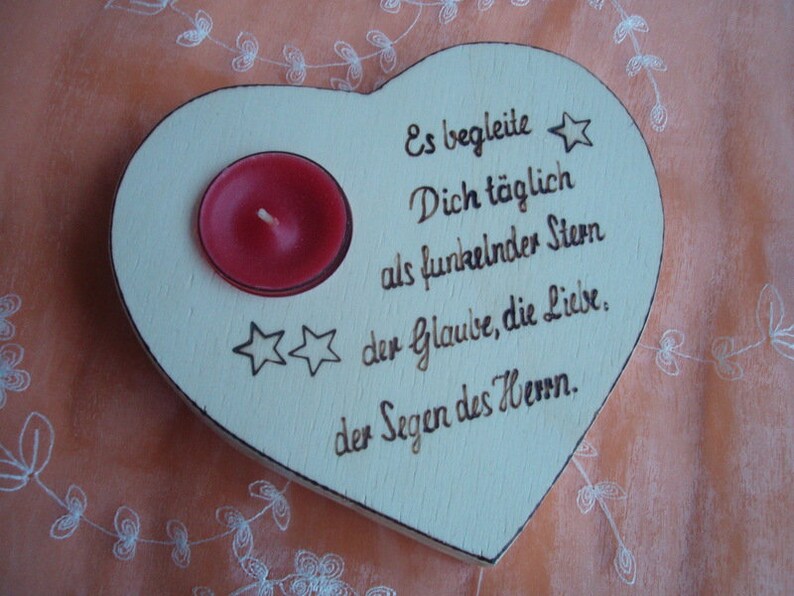 Herz mit Spruch als Geschenk für Kommunion Bild 4