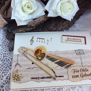 Grande cartolina di congratulazioni per musicisti