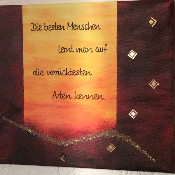 Spruch auf Keilrahmen