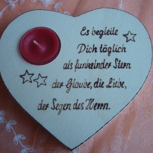 Herz mit Spruch als Geschenk für Kommunion Bild 2