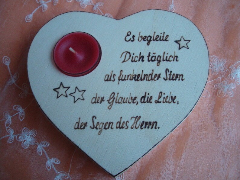 Heart with saying as a gift for communion image 2