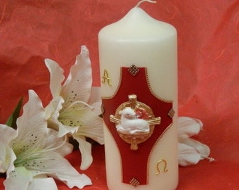 Gorgeous Easter candle 20 x 8 cm