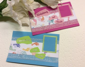 Tarjeta de Felicitaciones, Tarjeta de Invitación - Nacimiento, Bautismo