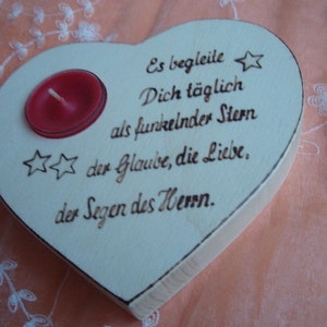 Heart with saying as a gift for communion image 3