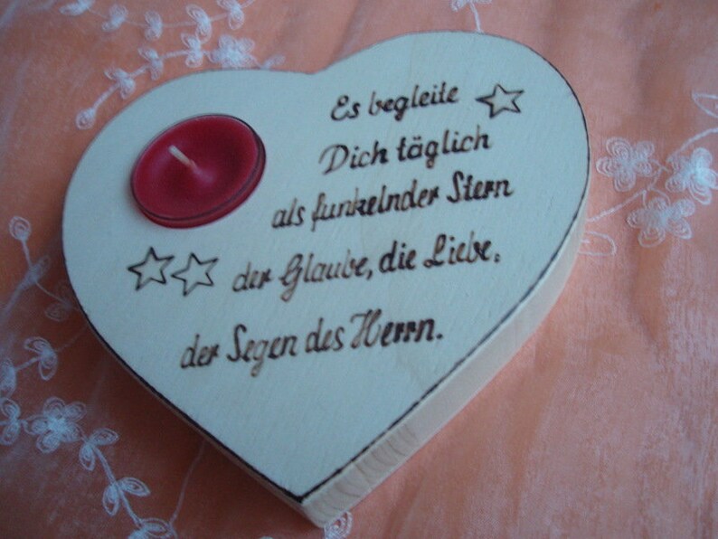 Heart with saying as a gift for communion image 3
