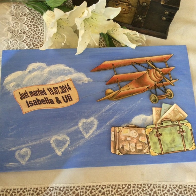 Geldgeschenk, Glückwunsch zum Flugschein, für Reise Etsy.de