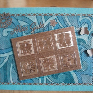 Cartolina d'auguri in blu-argento
