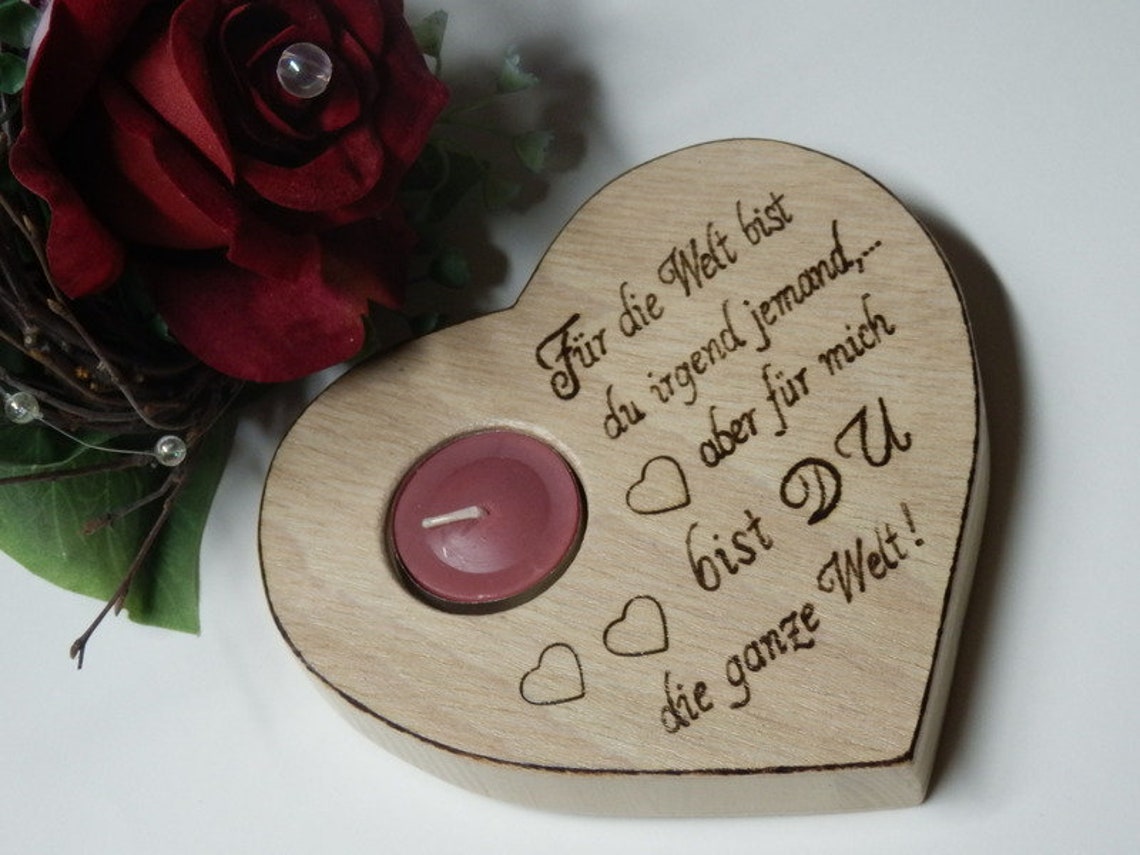 Herz für gute Freunde mit Spruch Etsy.de