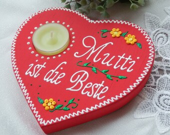 Geschenk für die Beste Mutti - Lebkuchenherz