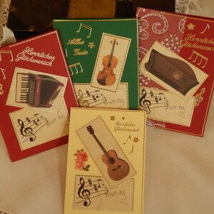 Gefeliciteerd kaart voor muzikanten met instrumenten