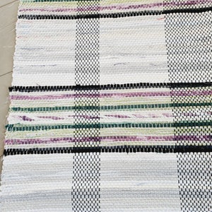 Lovely Swedish handwoven rag rug / carpet / teppich in mint condition image 6