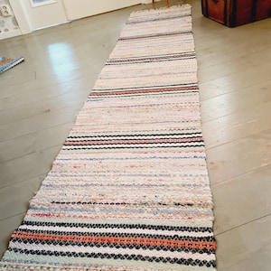 Long rag rug runner
