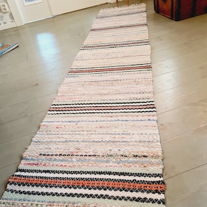 Long rag rug runner | Kurzflor-Läufer