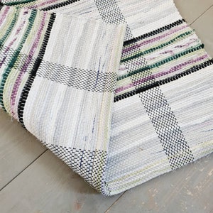 Lovely Swedish handwoven rag rug / carpet / teppich in mint condition image 9