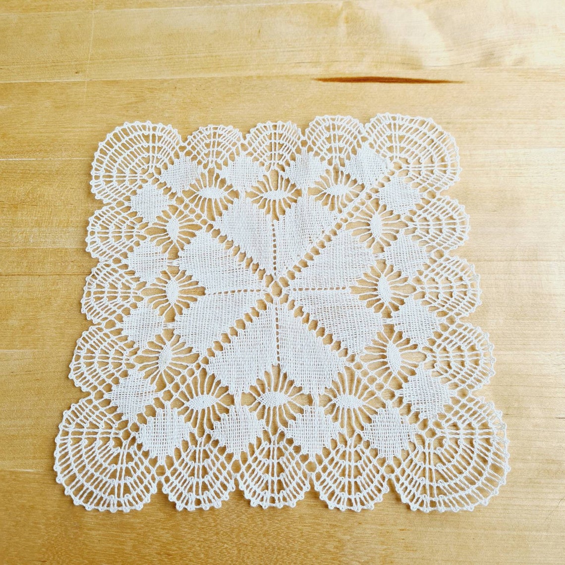 White Handmade Bobbin Lace/ Pillow Lace / Handtied Etsy