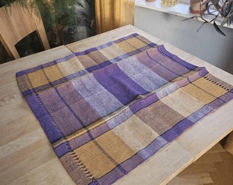 Linen Tablecloth Handwoven Checked