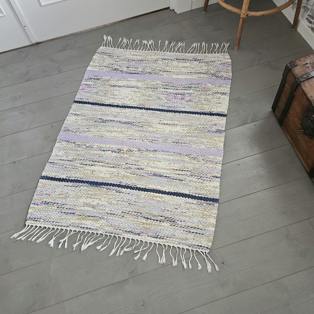 Vintage Swedish Handwoven Rag Rug: 40x30 Inch Carpet - Etsy UK