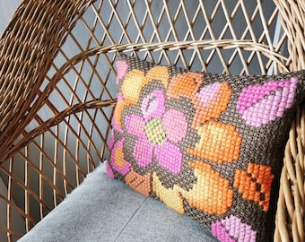 Pillow floral Embroidered Cushion