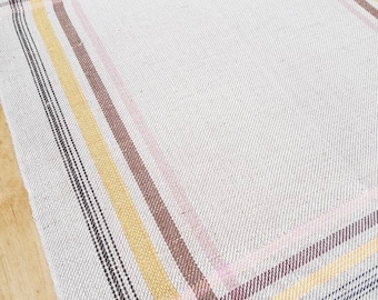 Three handwoven rustic linen towels from Sweden