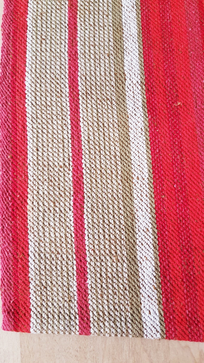 Beautiful handwoven tablerunner tablecloth in linen from Sweden