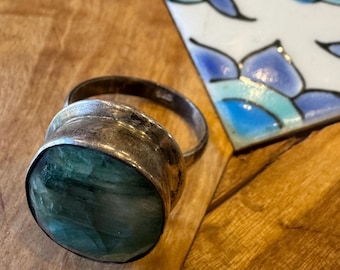 925 silver stone statement ring
