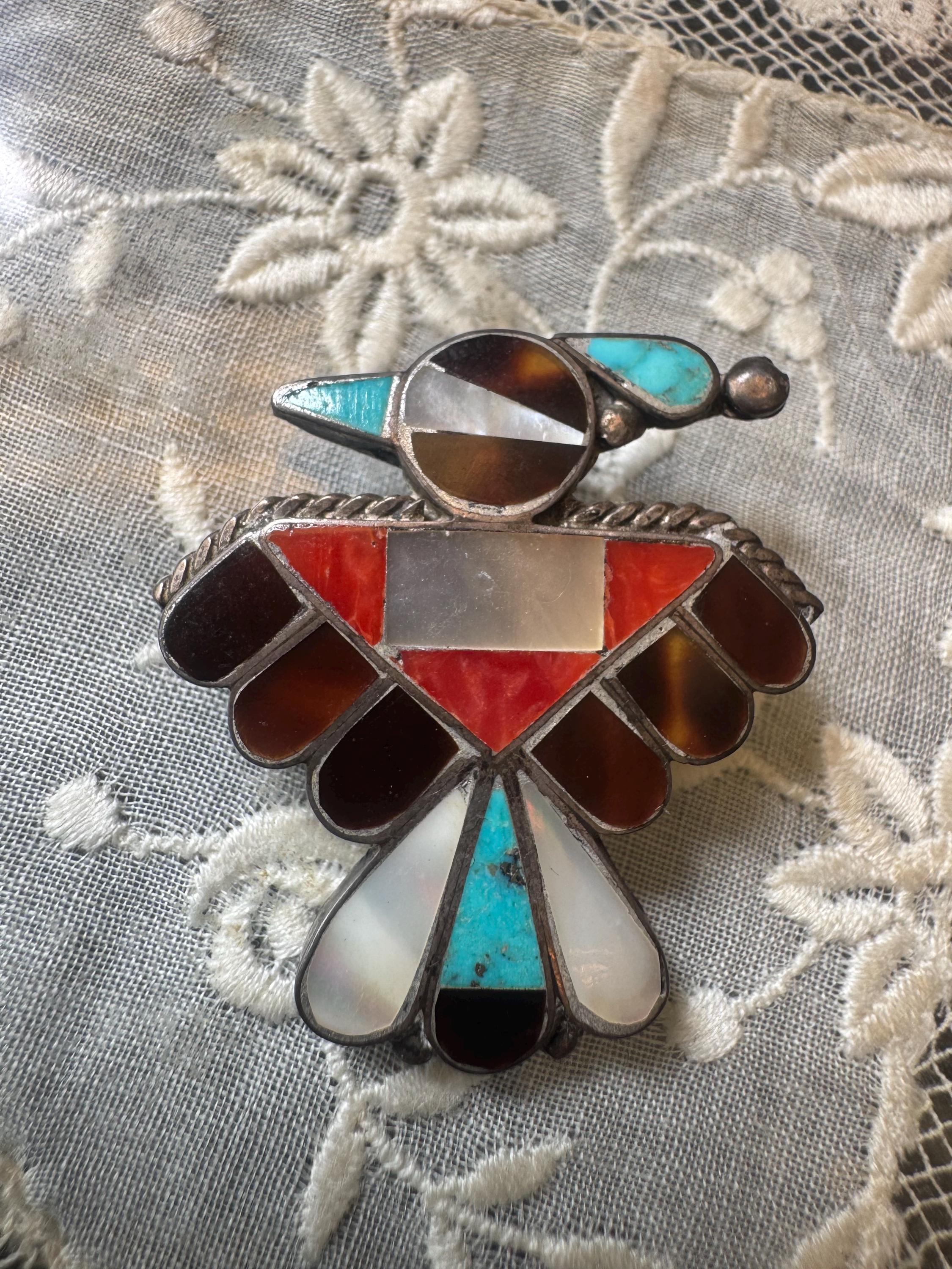 アクセサリー INDIANJEWELRY NAVAJO VINTAGE BROACH 40s~ Navajo Zuni Brooch - Etsy