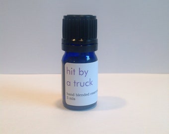 Hit by a Truck essential oil blend -- Aromatherapy Blend To Help you Wake up-- Rosemary, Bergamot, Basil