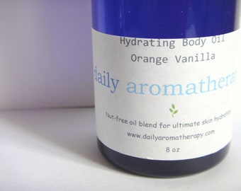 Hydrating Body Oil -- Aromatherapy Scented Nut-Free Oil for Soft Skin -- Sunflower, Safflower, Grapeseed, Apricot Kernel, Jojoba