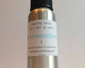 It's Hot as Hell Cooling Spray -- Aromatherapy Spray for Summer Days, Feeling Hot, and Tired Feet -- Grapefruit, Peppermint, Lavender
