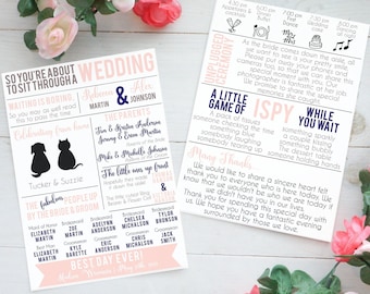 Funny Wedding Programs Etsy