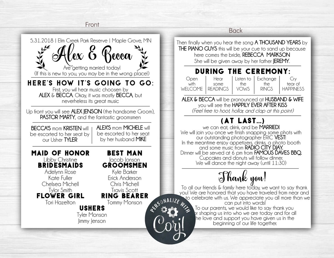 rustic-wedding-fan-template-diy-wedding-fan-funny-wedding-etsy
