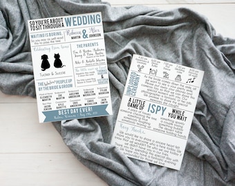 funny wedding program template | simple wedding program | printable wedding program | wedding programs | minimalist wedding | modern wedding