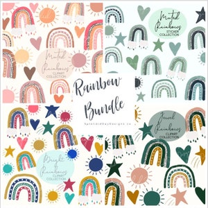 Rainbow clipart, massive rainbow value pack, png clipart, discount clipart, sale clipart, commercial use.