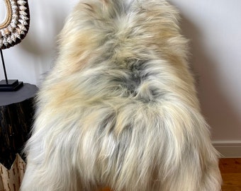 XL Large Luxurious Genuine Icelandic Sheepskin Rug Sheep Fur In Natural White/Ivory/Cream/Beige/Grey Colour