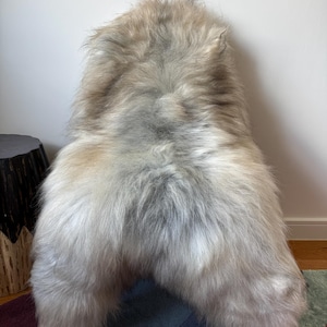 XL Large Luxurious Genuine Icelandic Sheepskin Rug Long Fur/Wool In Natural Grey/Silver/White/Ivory/Black/Beige Color