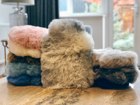 Luxurious Genuine Icelandic Sheepskin Hot Water Bottle Cover 'hottie' Heat  Pad White/ivory, Grey, Baby Pink, Taupe, Brown Fur on Both Sides 