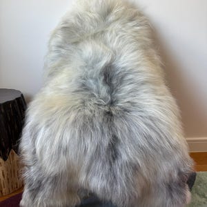 XL Large Luxurious Genuine Icelandic Sheepskin Rug Long Fur/Wool In Natural Grey/Silver/White/Ivory/Black/Beige Color