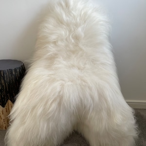 SONDERANGEBOT!!! XXL Luxuriöse Echte Isländische Schaffell Teppich Schaffell In Natürlichen Elfenbein/Creme Farbe