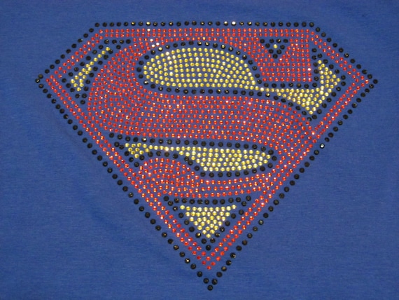Superwoman Rhinestone Tshirt - Etsy